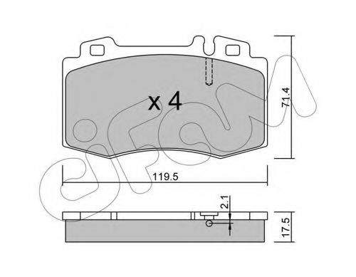 Тормозные колодки CIFAM 822-563-0