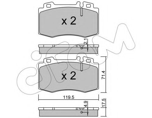 Тормозные колодки CIFAM 822-563-5
