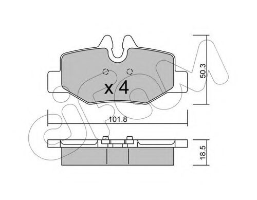 Тормозные колодки CIFAM 822-576-0