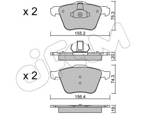 Тормозные колодки CIFAM 822-599-1