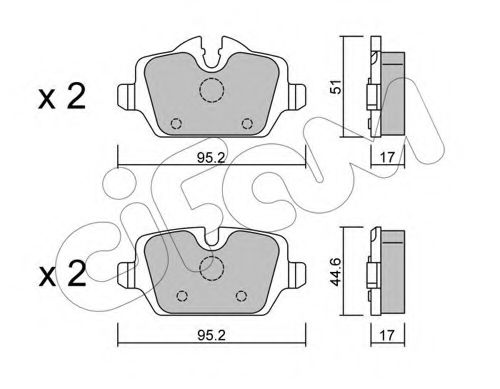 Тормозные колодки CIFAM 822-641-0