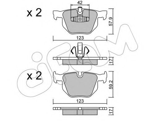 Тормозные колодки CIFAM 822-643-0