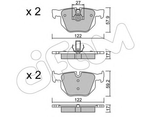 Тормозные колодки CIFAM 822-644-0