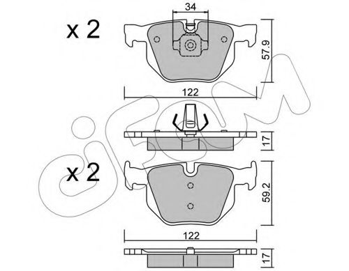 Тормозные колодки CIFAM 822-644-4