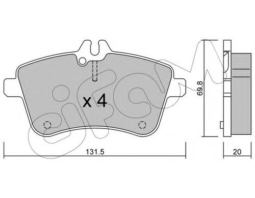 Тормозные колодки CIFAM 822-647-0