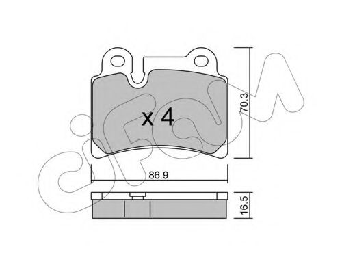 Тормозные колодки CIFAM 822-660-0