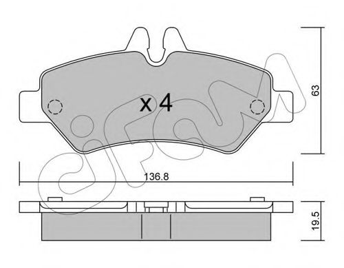 Тормозные колодки CIFAM 822-672-0