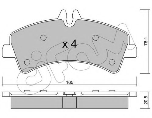 Тормозные колодки CIFAM 822-674-0