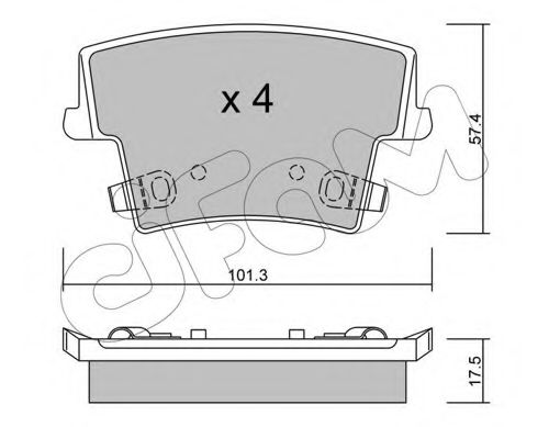 Тормозные колодки CIFAM 822-718-0