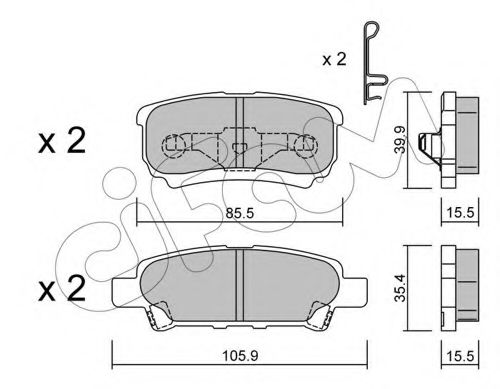 Тормозные колодки CIFAM 822-737-0