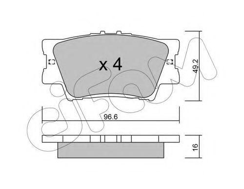 Тормозные колодки CIFAM 822-749-0