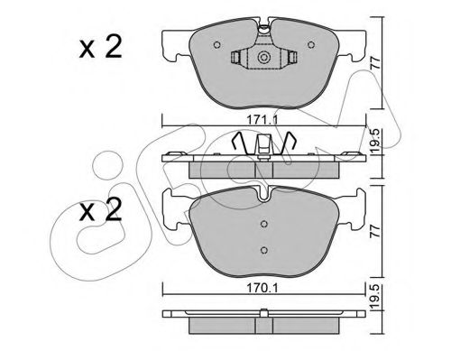 Тормозные колодки CIFAM 822-770-0
