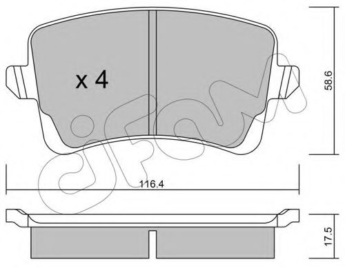 Тормозные колодки CIFAM 822-776-0