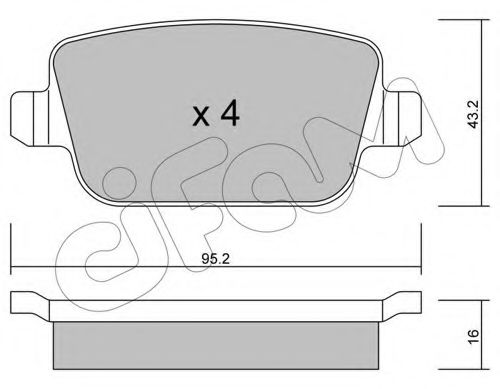 Тормозные колодки CIFAM 822-780-0
