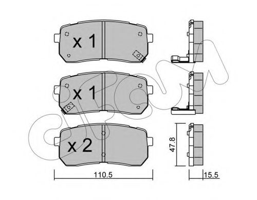 Тормозные колодки CIFAM 822-786-0