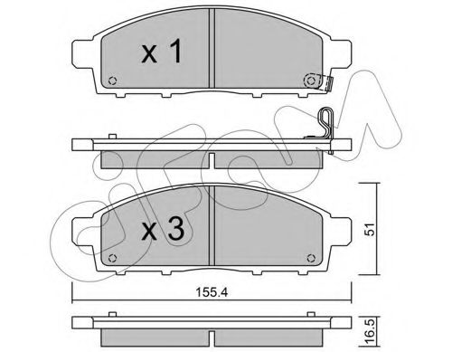 Тормозные колодки CIFAM 822-791-0