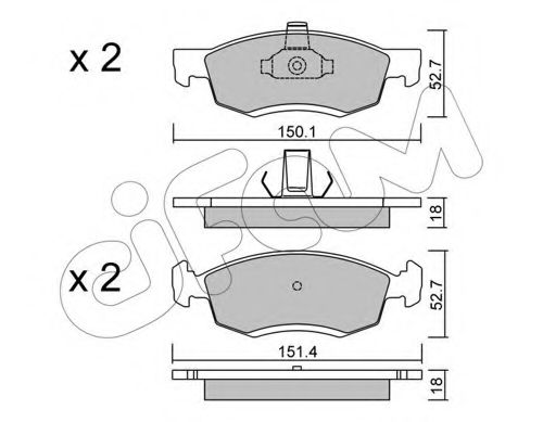 Тормозные колодки CIFAM 822-802-0