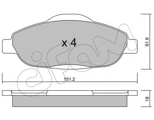 Тормозные колодки CIFAM 822-804-0