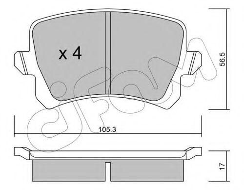 Тормозные колодки CIFAM 822-806-0