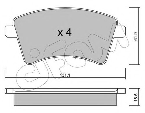 Тормозные колодки CIFAM 822-812-0