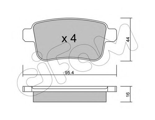 Тормозные колодки CIFAM 822-814-0