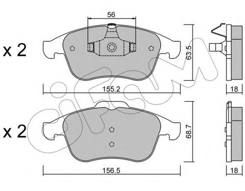 Тормозные колодки CIFAM 822-803-1