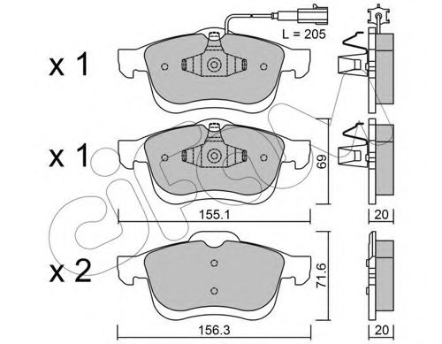 Тормозные колодки CIFAM 822-824-0