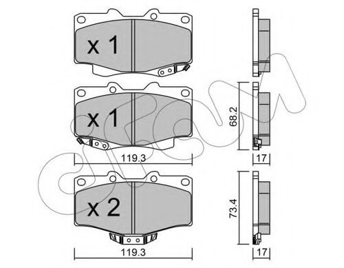 Тормозные колодки CIFAM 822-129-2