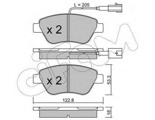 Тормозные колодки CIFAM 822-321-3