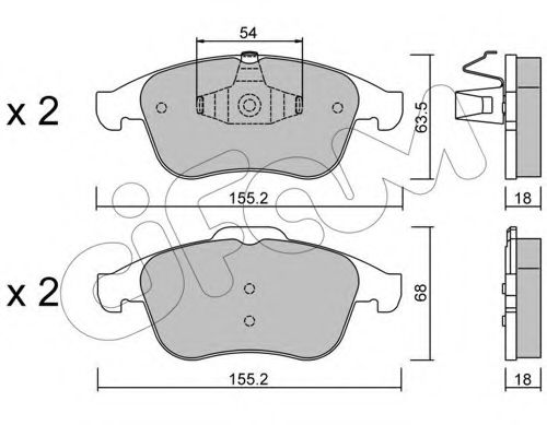 Тормозные колодки CIFAM 822-803-2