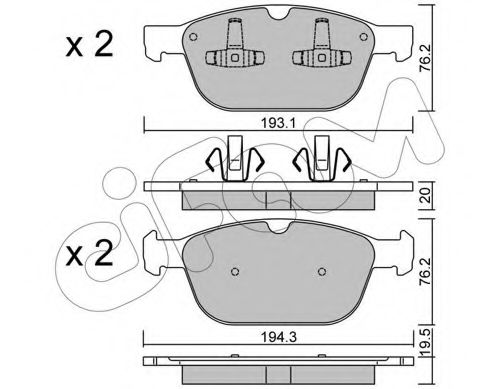 Тормозные колодки CIFAM 822-834-0