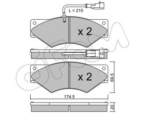 Тормозные колодки CIFAM 822-849-1