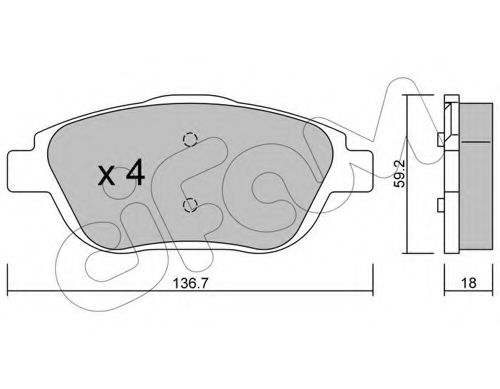 Тормозные колодки CIFAM 822-852-0