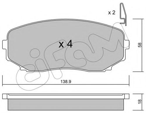 Тормозные колодки CIFAM 822-872-0