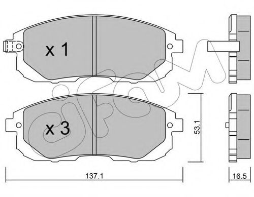 Тормозные колодки CIFAM 822-876-0