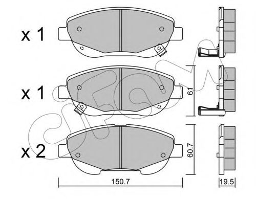 Тормозные колодки CIFAM 822-879-0