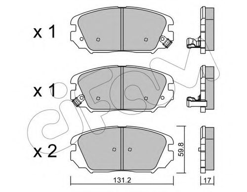 Тормозные колодки CIFAM 822-885-0