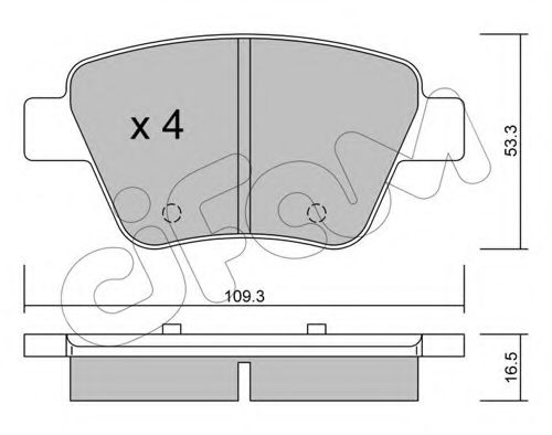 Тормозные колодки CIFAM 822-889-0
