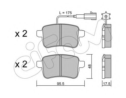 Тормозные колодки CIFAM 822-895-0