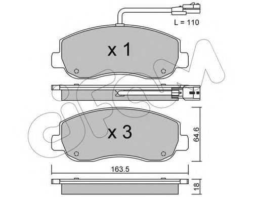 Тормозные колодки CIFAM 822-898-0