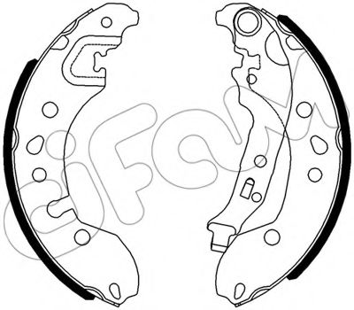 Тормозные колодки барабанные CIFAM 153-536