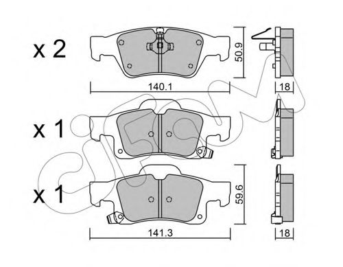 Тормозные колодки CIFAM 822-928-0