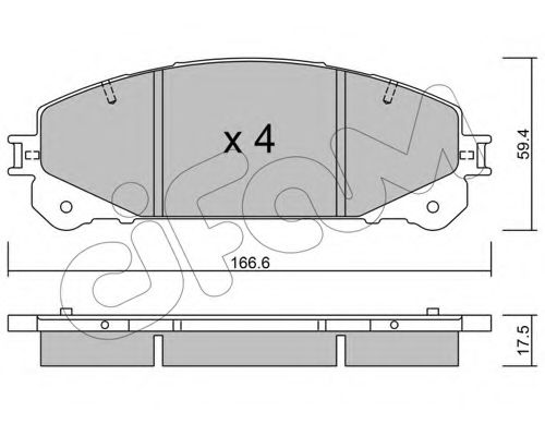Тормозные колодки CIFAM 822-938-0