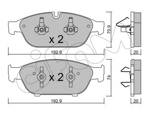 Тормозные колодки CIFAM 822-953-0