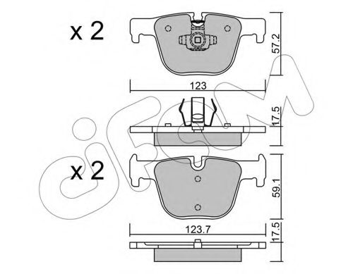 Тормозные колодки CIFAM 822-963-0
