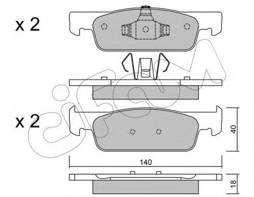 Тормозные колодки CIFAM 822-975-0