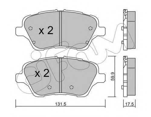 Тормозные колодки CIFAM 822-976-0