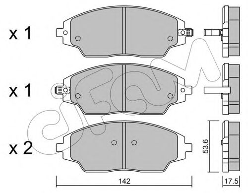 Тормозные колодки CIFAM 822-1008-0