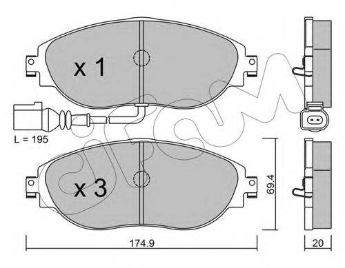 Тормозные колодки CIFAM 822-952-0