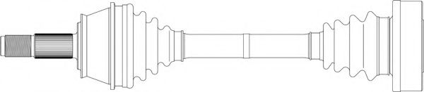 Полуось в сборе generalricambi FI3096